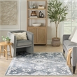 Nourison Astra Machine Washable 4' x 6' Denim Fabric Area Rug