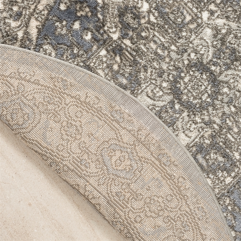 Nourison Concerto 8' x Round Blue Fabric Area Rug