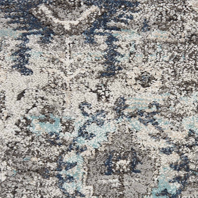 nourison american manor 2'2&quot x 7'6&quot gray farmhouse indoor rug