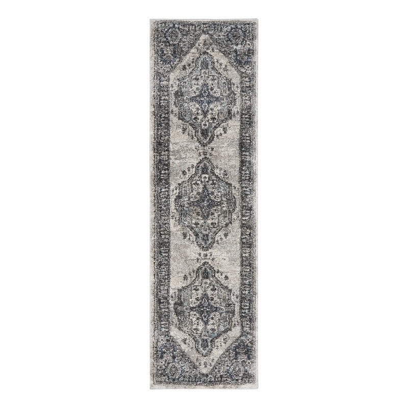 Nourison American Manor 2'2&quot x 7'6&quot Gray Farmhouse Indoor Rug