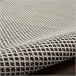 Nourison Courtyard 6' Runner Ivory Charcoal Fabric Area Rug