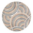 Nourison Astra Machine Washable 4' Round Ivory Multi-Color Fabric Area Rug