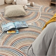 Nourison Astra Machine Washable 10' x 14' Ivory Multi-Color Fabric Area Rug