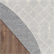 Nourison Astra Machine Washable 5' x Round Gray Fabric Area Rug