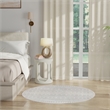 Nourison Astra Machine Washable 5' x Round Gray Fabric Area Rug