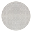 Nourison Astra Machine Washable 5' x Round Gray Fabric Area Rug