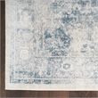Nourison Astra Machine Washable 6' Runner Blue Ivory Fabric Area Rug