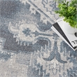 Nourison Astra Machine Washable 12' x 15' Blue Ivory Fabric Area Rug