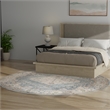 Nourison Astra Machine Washable 8' x Round Silver Blue Fabric Area Rug