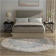 Nourison Astra Machine Washable 8' x Round Silver Blue Fabric Area Rug