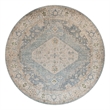 Nourison Astra Machine Washable 8' x Round Silver Blue Fabric Area Rug
