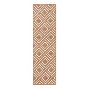 Nourison Casual 6' Runner Copper Fabric Area Rug