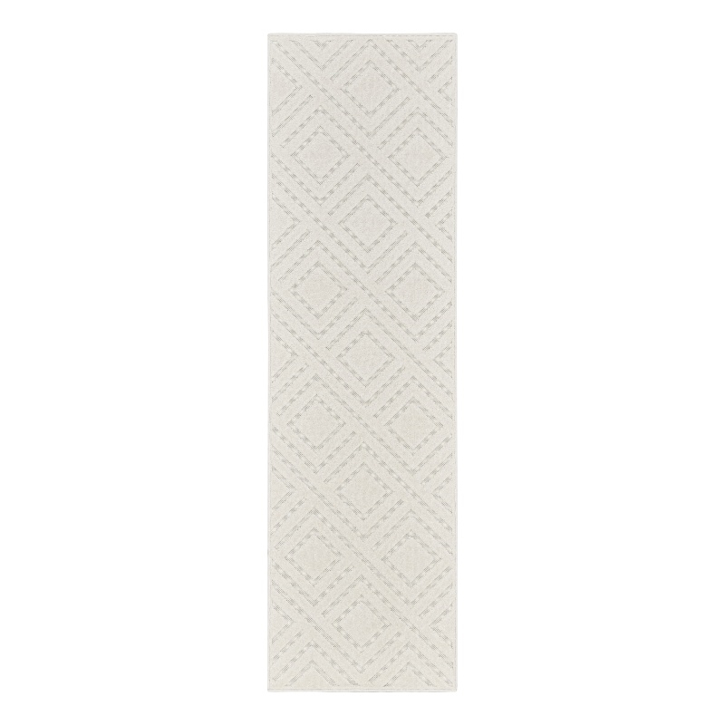 Nourison Casual 6' Runner Ivory Fabric Area Rug