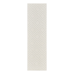 Nourison Casual 6' Runner Ivory Fabric Area Rug