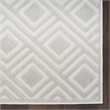 Nourison Casual 6' Runner Light Gray Fabric Area Rug