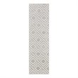 Nourison Casual 6' Runner Light Gray Fabric Area Rug