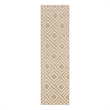 Nourison Casual 6' Runner Taupe Fabric Area Rug