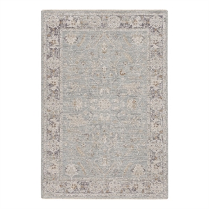 Nourison Asher 4' x 6' Blue Ivory Fabric Area Rug