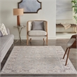 Nourison Asher 5' x 8' Blue Ivory Fabric Area Rug