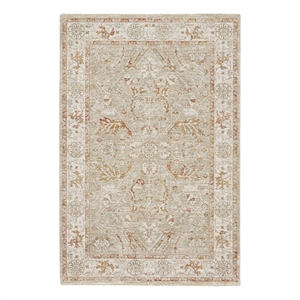 Nourison Asher 4' x 6' Sage Ivory Fabric Area Rug
