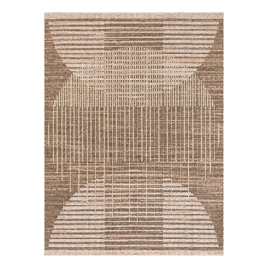 Nourison Astra Machine Washable 5' x 7' Latte Fabric Area Rug