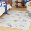 Nourison Astra Machine Washable 4' x 6' Ivory Multi-Color Fabric Area Rug
