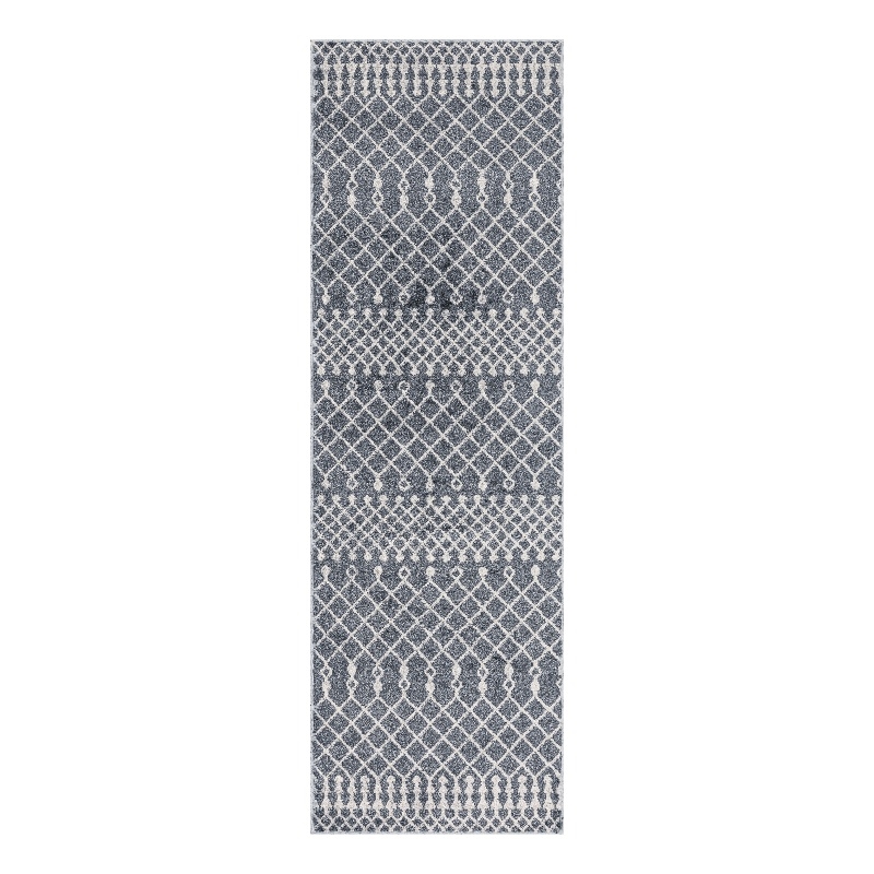 Nourison Astra Machine Washable 6' Runner Denim Fabric Area Rug
