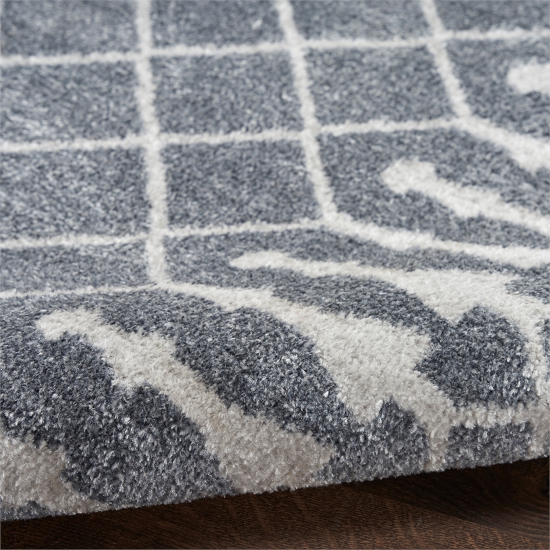 Nourison Astra Machine Washable 5' x 7' Denim Fabric Area Rug