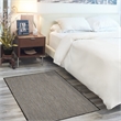Nourison Courtyard 2' x 3' Black White Fabric Area Rug