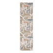 Nourison Astra Machine Washable 8' Runner Ivory Fabric Area Rug