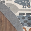 Nourison Astra Machine Washable 4' x Round Ivory Fabric Area Rug