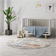 Nourison Astra Machine Washable 4' x Round Ivory Fabric Area Rug