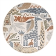 Nourison Astra Machine Washable 4' x Round Ivory Fabric Area Rug