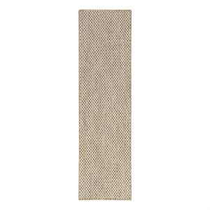 Nourison Courtyard 6' Runner Jute Ivory Fabric Area Rug