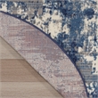 Nourison Grafix 8' x Round Navy Blue Fabric Area Rug