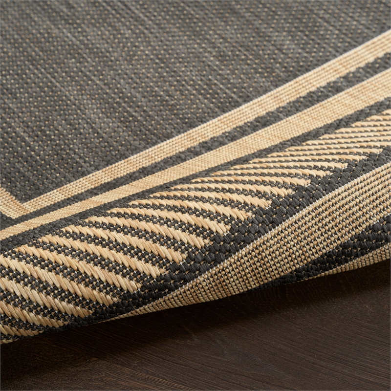 Nourison Horizon 4' x 6' Charcoal Fabric Area Rug