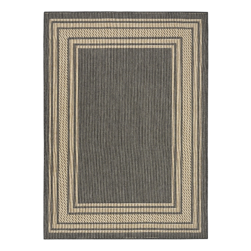 Nourison Horizon 4' x 6' Charcoal Fabric Area Rug