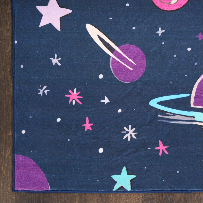 Nourison Imagination 4' x 5' Black Fabric Area Rug