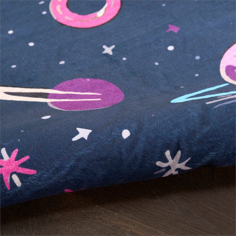 Nourison Imagination 4' x 5' Black Fabric Area Rug