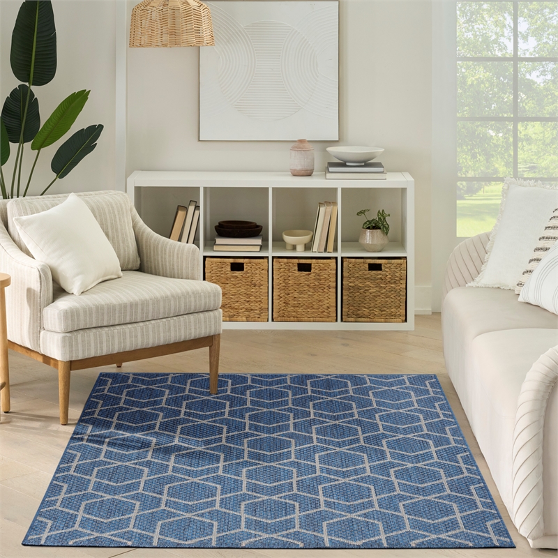 Nourison Horizon 4' x 6' Denim Fabric Area Rug