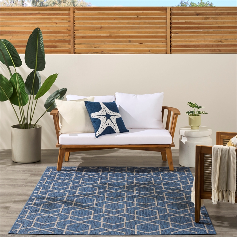 Nourison Horizon 4' x 6' Denim Fabric Area Rug