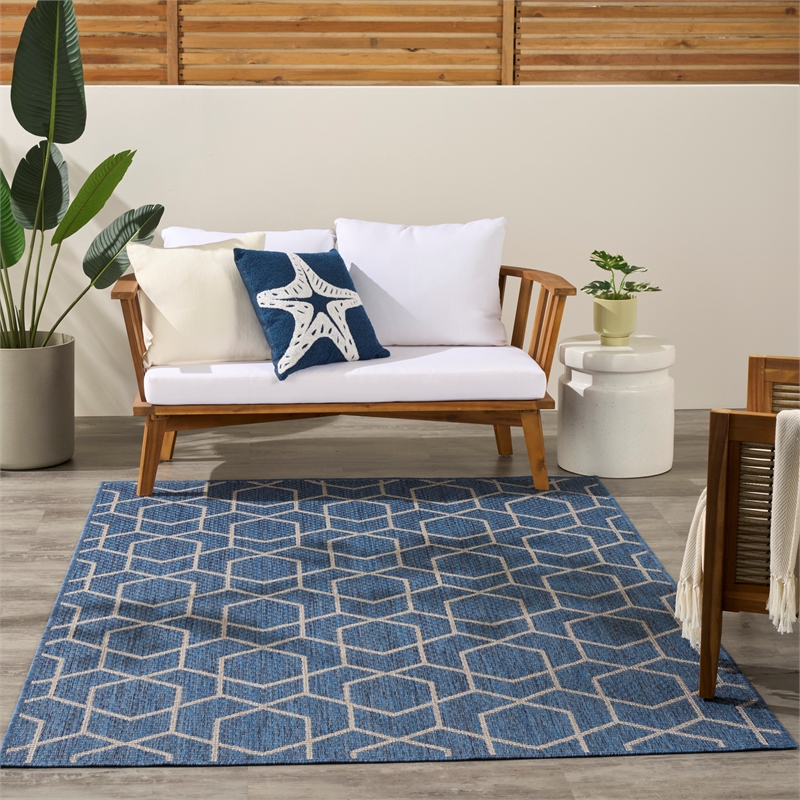 Nourison Horizon 4' x 6' Denim Fabric Area Rug
