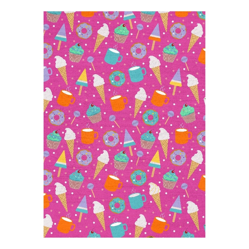 Nourison Imagination 5' x 7' Pink Multi-Color Fabric Area Rug