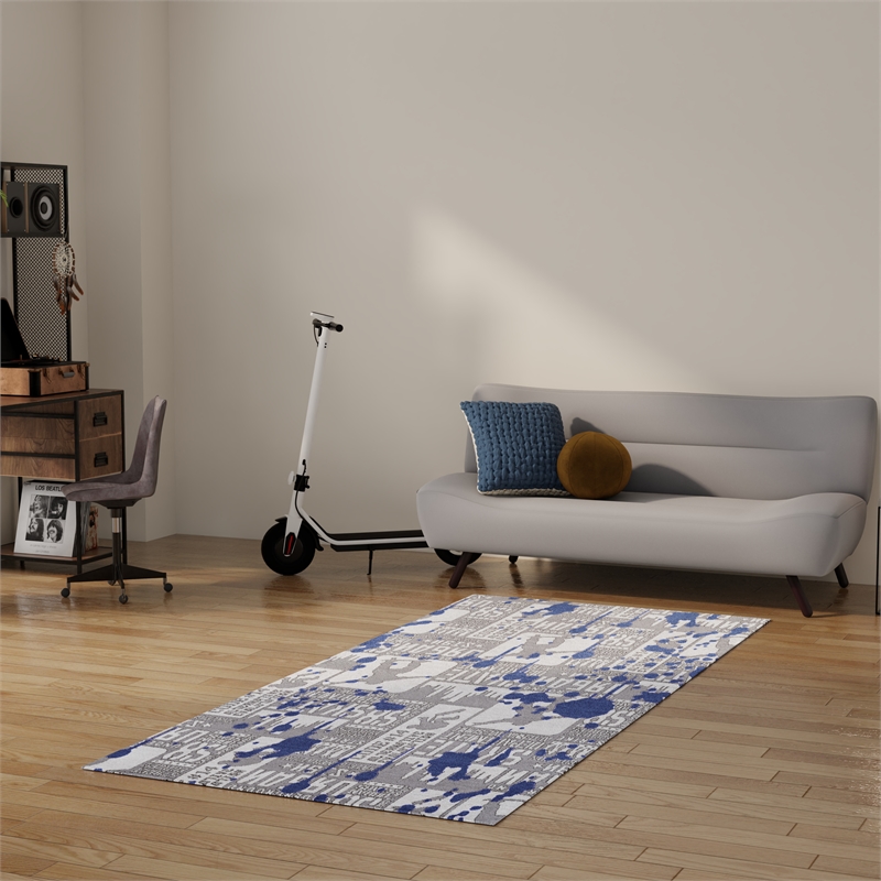 Nourison Imagination 5' x 7' Blue Fabric Area Rug