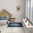 Nourison Imagination 4' x 5' Blue Fabric Area Rug