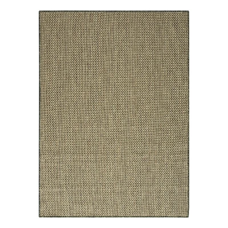 Nourison Courtyard 5' x 7' Green Fabric Area Rug