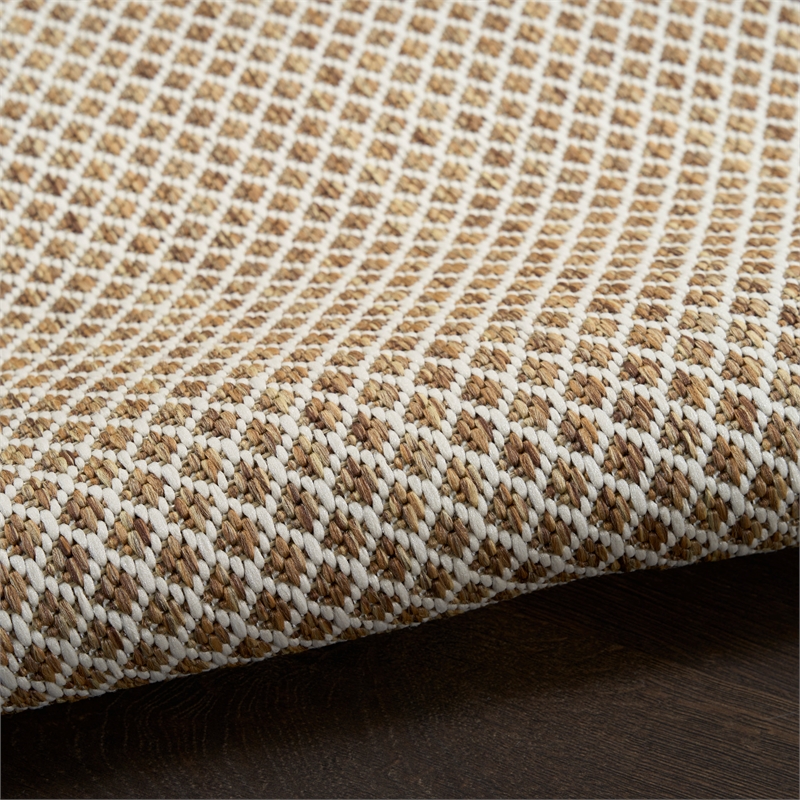 Nourison Courtyard 5' x 7' Jute Ivory Fabric Area Rug