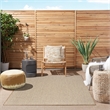 Nourison Courtyard 5' x 7' Jute Ivory Fabric Area Rug