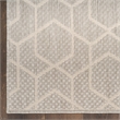 Nourison Horizon 6' Runner Gray Fabric Area Rug