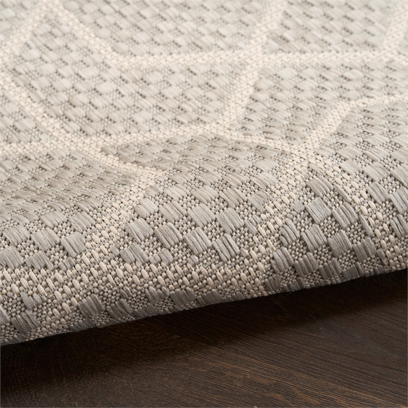 Nourison Horizon 6' Runner Gray Fabric Area Rug